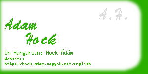 adam hock business card